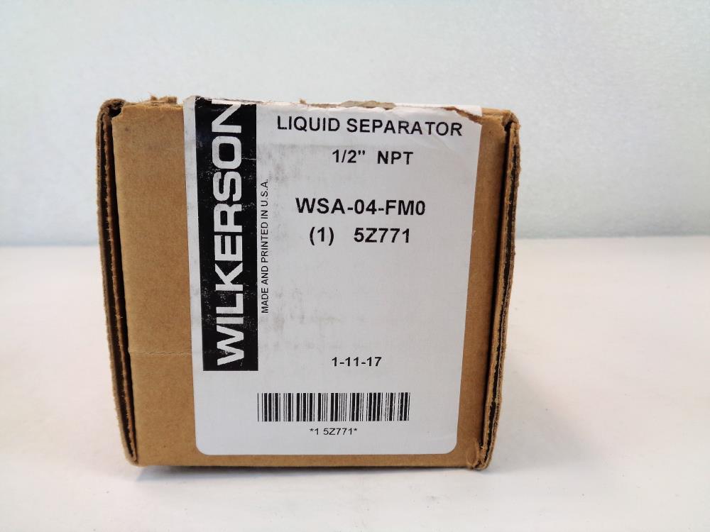 Wilkerson 1/2" NPT Liquid Separator WSA-04-FM0